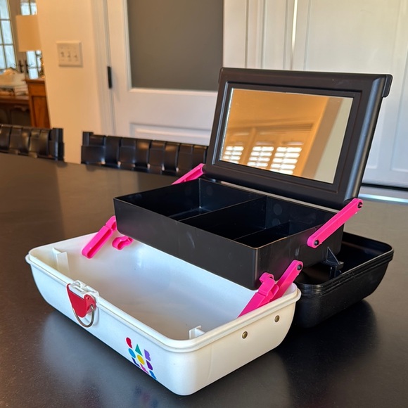 Vintage 1990s Caboodles Black and White Organizer with Colorful Logo - Picture 9 of 10